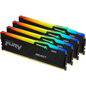 ОЗУ Kingston Fury Beast RGB KF556C40BBAK4-128 DIMM, DDR5, 128 Гб (4 х 32 Гб), 5600 МГц