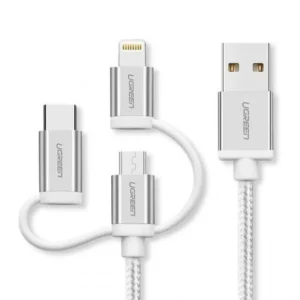 Кабель интерфейсный UGREEN US186 50203 USB Type A - USB Type B micro - Lightning (8pin) - USB Type C