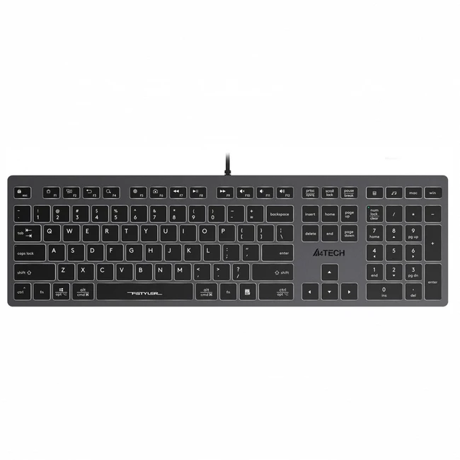 Клавиатура A4Tech FX60H GREY/WHITE Проводная, USB