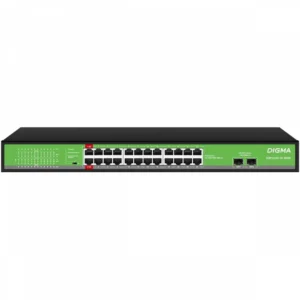 Коммутатор Digma DSP224G-2S-R400 1000 Base-T (1000 мбит/с), 2 SFP порта