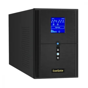 Источник бесперебойного питания ExeGate SineTower SZ-2000.LCD.AVR.3SH.1C13.USB EX295989RUS Линейно-интерактивные, Напольный (Tower), 2000 ВА, 1600 Вт