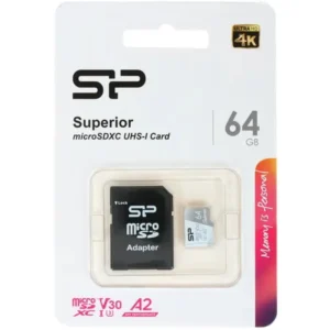 Флеш (Flash) карты Silicon Power Superior microSDXC [SP064GBSTXDA2V20SP] 64 ГБ