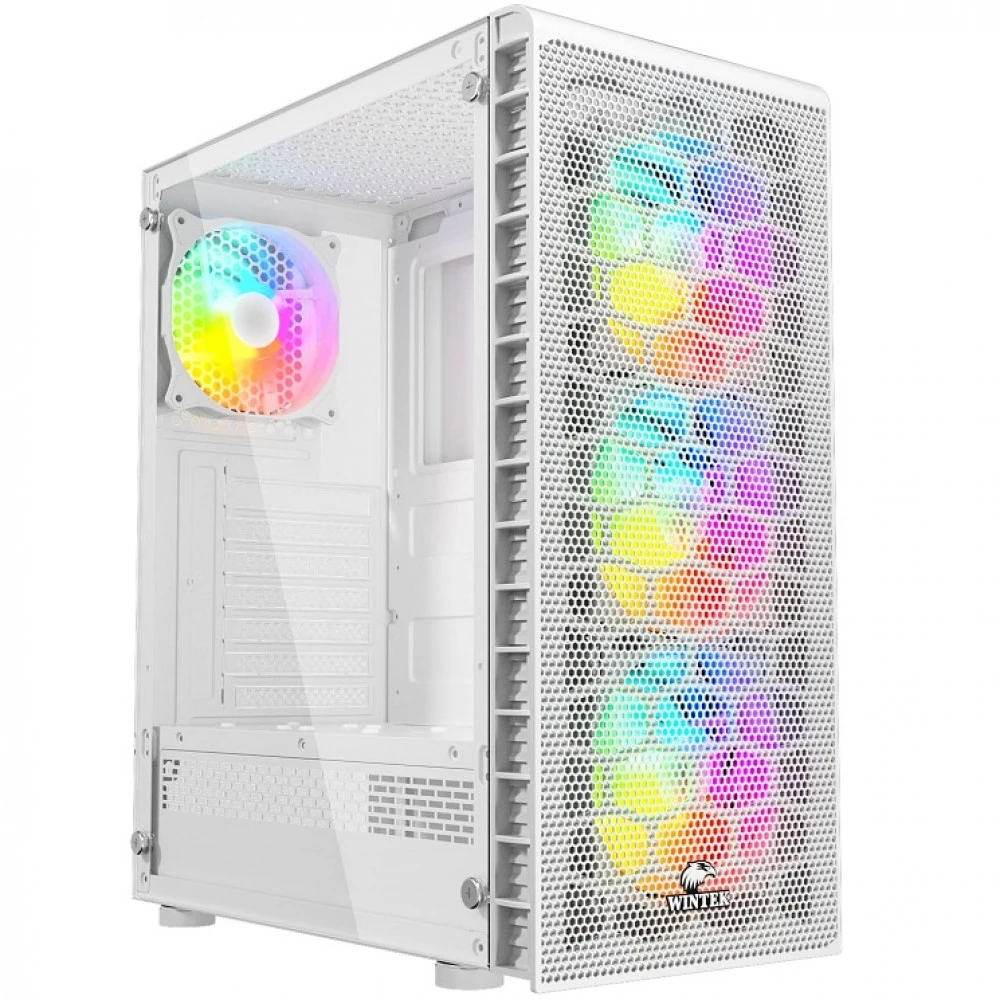 Корпус Wintek Energy White JX188-11-M-W TG Игровые, Mid-Tower