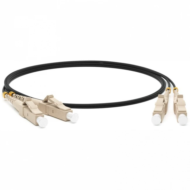 Оптический патч-корд Hyperline FC-D2-50-LC/PR-LC/PR-H-2M-LSZH-BK