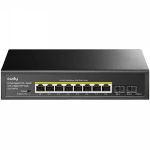 Коммутатор CUDY GS1008PS2 1000 Base-TX (1000 мбит/с), 2 SFP порта