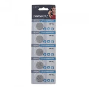 Батарейка GoPower CR1620 BL5 Lithium 3V 00-00023146