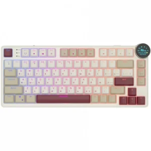 Клавиатура Royal Kludge N80 Rosy Clouds (Brown Switch) 6977576550687 Беспроводная, Bluetooth