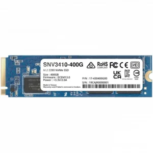 Серверный жесткий диск Synology SSD 400 GB M.2 2280 NVMe PCIe SNV3410-400G M.2, 400 ГБ, NVMe