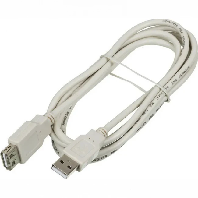Кабель интерфейсный NingBo USB2.0-AM-AF-BR USB Type A (output) - USB Type A (input)