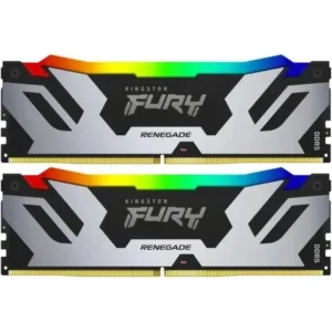 ОЗУ Kingston Renegade Silver RGB KF564C32RSAK2-96 DIMM, DDR5, 96 Гб (2 x 48 Гб), 6400 МГц