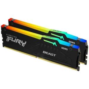 ОЗУ Kingston FURY Beast Black RGB KF556C40BBAK2-32 DIMM, DDR5, 32 Гб (2 х 16 Гб), 5600 МГц