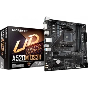 Материнская плата Gigabyte A520M DS3H AC Micro-ATX, AMD AM4