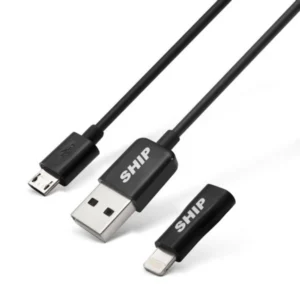 Кабель интерфейсный SHIP MICRO USB+Apple 8pin API08MUPBB Micro USB - Lightning (8pin)