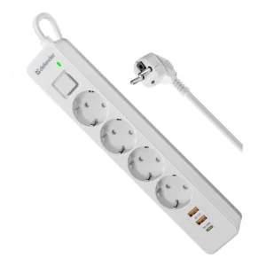 Распределитель питания Defender DFS-145 White 99435