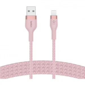 Кабель интерфейсный Belkin BRAIDED SILICONE CAA010BT1MPK USB Type A - Lightning (8pin)