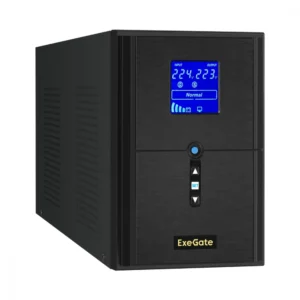 Источник бесперебойного питания ExeGate SineTower SN-2000.LCD.AVR.3SH.1C13.RJ.USB EX295983RUS Линейно-интерактивные, Напольный (Tower), 2000 ВА, 1600 Вт