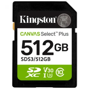 Флеш (Flash) карты Kingston Canvas Select Plus C10 UHS-I U3 V30 SDS3/512GB 512 ГБ