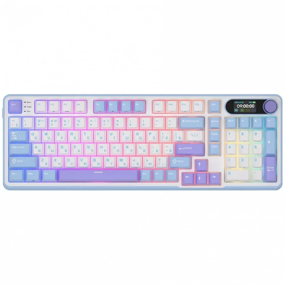 Клавиатура Royal Kludge RK-S98 Taro Milk (Cream Switch) 6977576550632 Беспроводная, Bluetooth