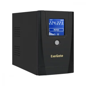 Источник бесперебойного питания ExeGate LLB-900.LCD.AVR.1SH.2C13.RJ.USB Линейно-интерактивные, Напольный (Tower), 900 ВА, 500 Вт