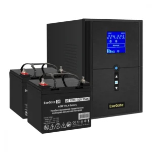 Источник бесперебойного питания ExeGate EX295989RUS + батарея 33Aч EX282974RUS 2шт EX296837RUS Линейно-интерактивные, Напольный (Tower), 2000 ВА, 1600 Вт