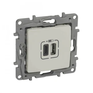 Сетевая розетка Legrand Розетка USB, Legrand Niloe, 764697, Тип А+C Слоновая кость