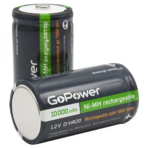 Батарейка GoPower HR20 D BL2 NI-MH 10000mAh 00-00018323