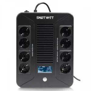 Источник бесперебойного питания SMARTWATT Safe pro LCD 3703020280001 Линейно-интерактивные, Напольный (Tower), 600 ВА, 360 Вт