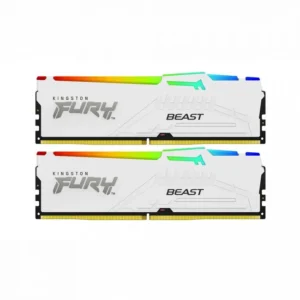 ОЗУ Kingston Fury Beast White RGB KF560C36BWE2AK2-32 DIMM, DDR5, 32 Гб (2 х 16 Гб), 6000 МГц