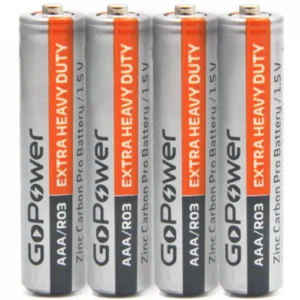 Батарейка GoPower R03 AAA Shrink 4 Heavy Duty 1.5V 00-00015593
