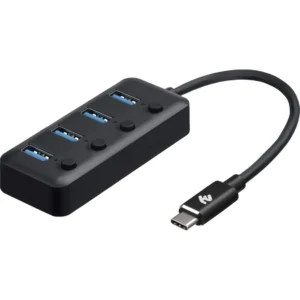 2E USB-C - 4xUSB 3.0 Hub with switch 2E-W1406