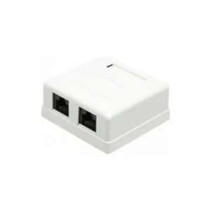Сетевая розетка LANMASTER RJ45 кат.5e белый 2 порта TWT-SM2-4545-WH