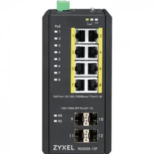 Коммутатор Zyxel RGS200-12P-ZZ0101F 1000 Base-T (1000 мбит/с), 4 SFP порта