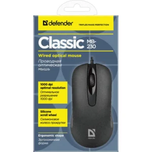 Мышь Defender Classic MB-230 52231 Бюджетные, Проводная