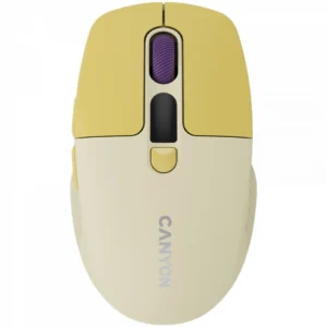Мышь Canyon MW-26 LCD Silent Dual Mode Wireless Yellow CNS-CMSW26Y Бюджетные, Беспроводная