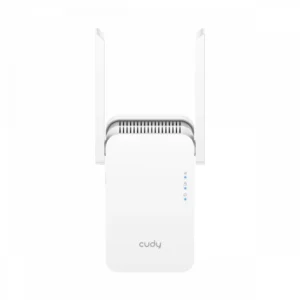 Усилитель сигнала Wi-Fi CUDY RE1800 10/100/1000 Base-TX (1000 мбит/с), Wi-Fi 6 (802.11a / b / g / n / ac / ax), с внешней антенной