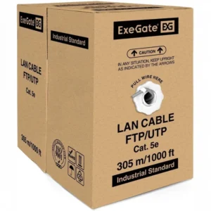 Кабель витая пара ExeGate UTP-2-C5e-CCA-S24-IN-PVC-GY-305 EX256745RUS