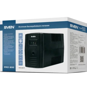 Источник бесперебойного питания Sven Pro 800 800VA/480W (2 EURO) SV-013851 Линейно-интерактивные, Напольный (Tower), 800 ВА, 480 Вт