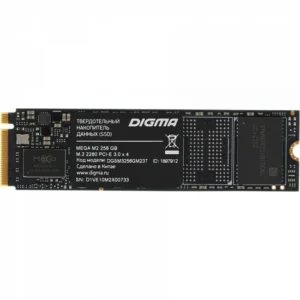 Жесткий диск Digma Mega M2 (DGSM3256GM23T) SSD (твердотельные), 256 ГБ, M.2, PCIe