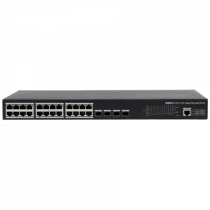 Коммутатор Dahua PFS4428-24GT-370 DH-PFS4428-24GT-370 1000 Base-T (1000 мбит/с), 4 SFP порта