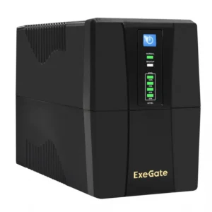 Источник бесперебойного питания ExeGate UNB-650.LED.AVR.2SH.RJ.USB EP285597RUS Линейно-интерактивные, Напольный (Tower), 650 ВА, 360 Вт