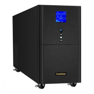 Источник бесперебойного питания ExeGate SineTower SN-5000.LCD.AVR.2SH.1C13.T.RJ.USB EX295985RUS Линейно-интерактивные, Напольный (Tower), 5000 ВА, 4000 Вт