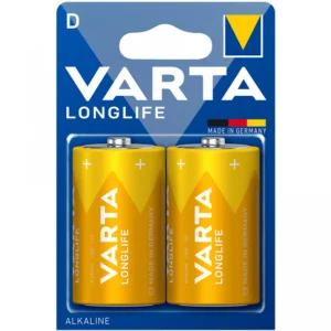 Батарейка VARTA LR20 Longlife, D, 1.5 V, 2 шт., в блистере LR20/ D