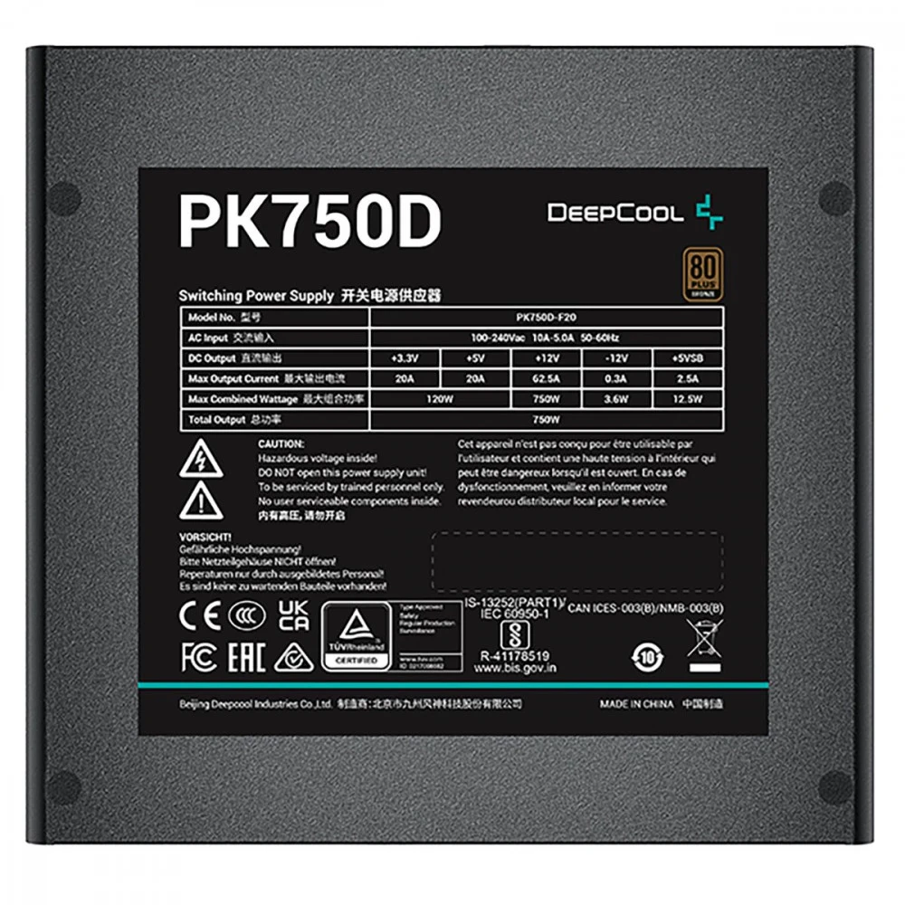 Блок питания GamerStorm PK750D R-PK750D-FA0B-WGEU 750 Вт