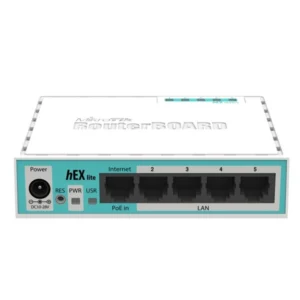 Маршрутизатор Mikrotik RB750r2 hEX 10/100 Base-TX (100 мбит/с)
