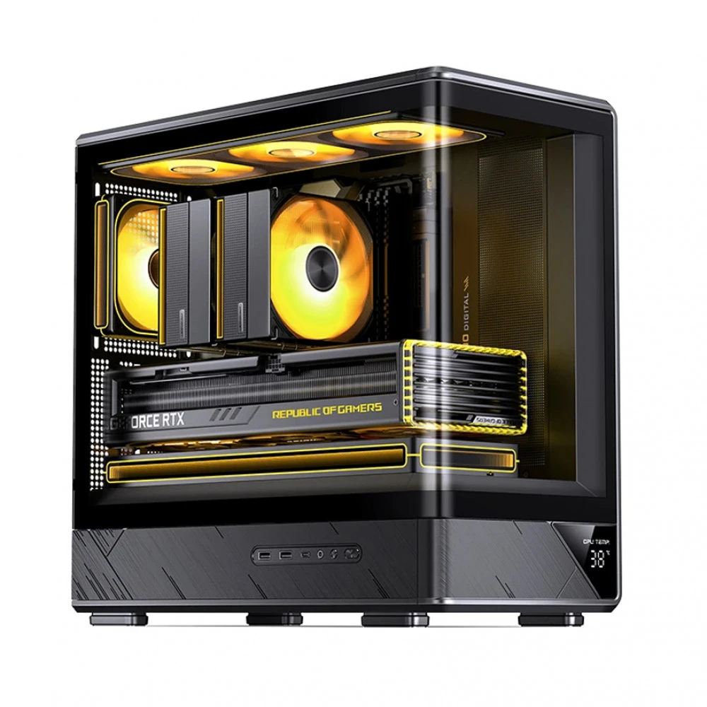 Корпус Jonsbo D200 Black Игровые, Mid-Tower