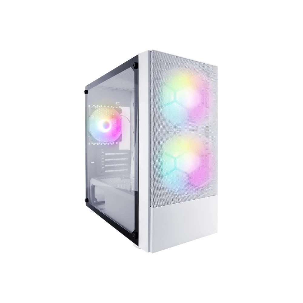 Корпус 1STPLAYER FIREBASE X4 White X4-M-WH-2F7-14-W-1F7-W Бюджетные, Mini-Tower