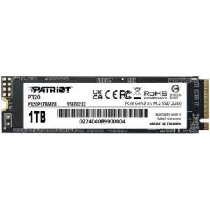 Жесткий диск Patriot P320 P320P1TBM28 SSD (твердотельные), 1 ТБ, M.2, PCIe