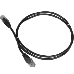 Патч-корд LANMASTER кат.5e, с заливными колпачками 1.0 м черный TWT-45-45-1.0-BK