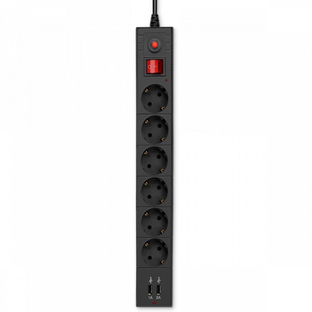 Распределитель питания Buro BU-SP5_USB_2A-B