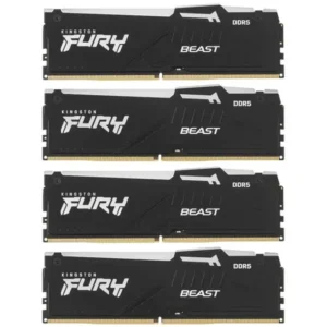 ОЗУ Kingston FURY Beast Black RGB KF560C40BBAK4-64 DIMM, DDR5, 64 Гб (4 х 16 Гб), 6000 МГц